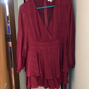 Pink lily maroon dress